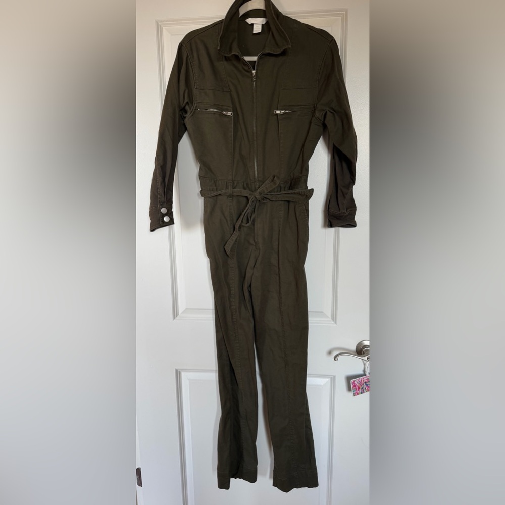 H&M Olive Green Jumpsuit with Belt
